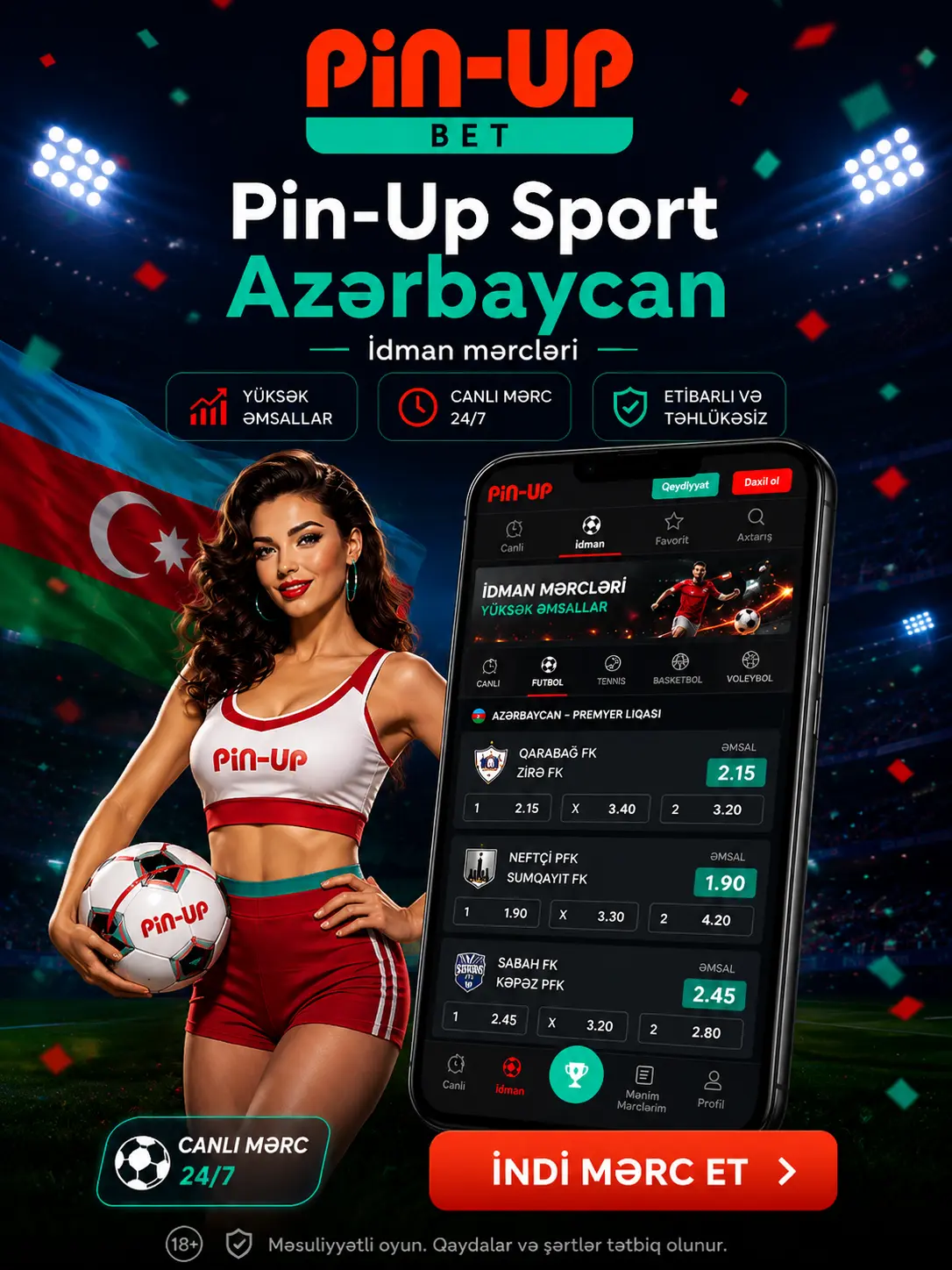 Pin Up Casino Azərbaycan mobil tətbiqi və telefonla oyun